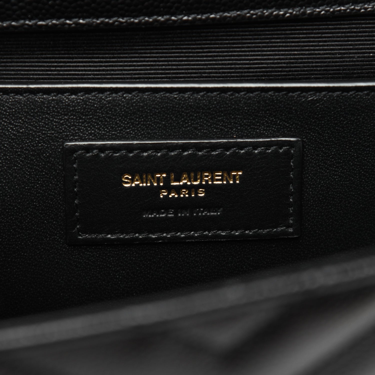 Saint Laurent Grain De Poudre Matelasse Chevron Medium Monogram Satchel Black 8 of 15