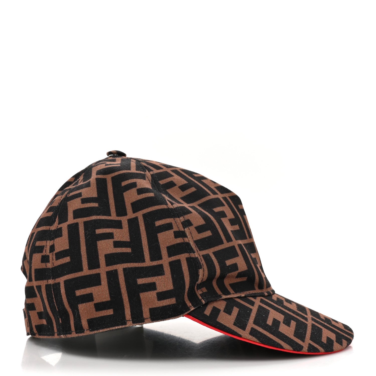 Fendi Canvas FF Reloaded Baseball Hat Tobacco Red 4 of 8