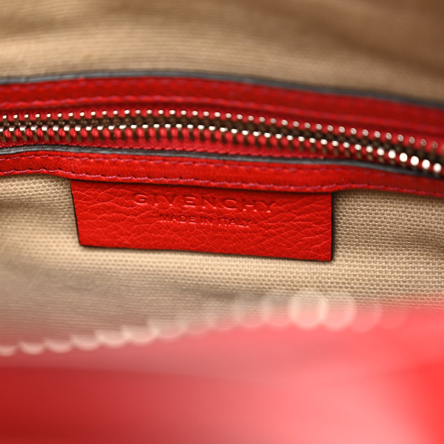 Sugar Goatskin Mini Antigona Pop Red