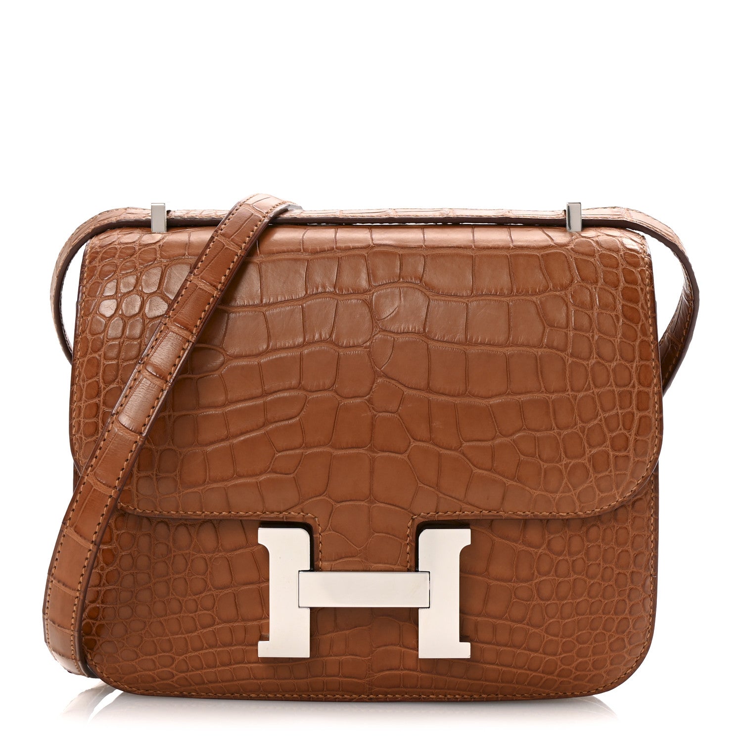Hermes Matte Alligator Constance 18 Gold 1 of 10