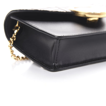 Fendi Vitello Liberty F is Fendi Bi-Color FF 1974 Embossed Envelope Belt Bag Maya Black 8 of 9