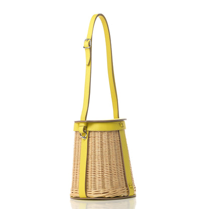 Hermes Swift Wicker Sac Farming Picnic Bag Lime Naturel 3 of 10
