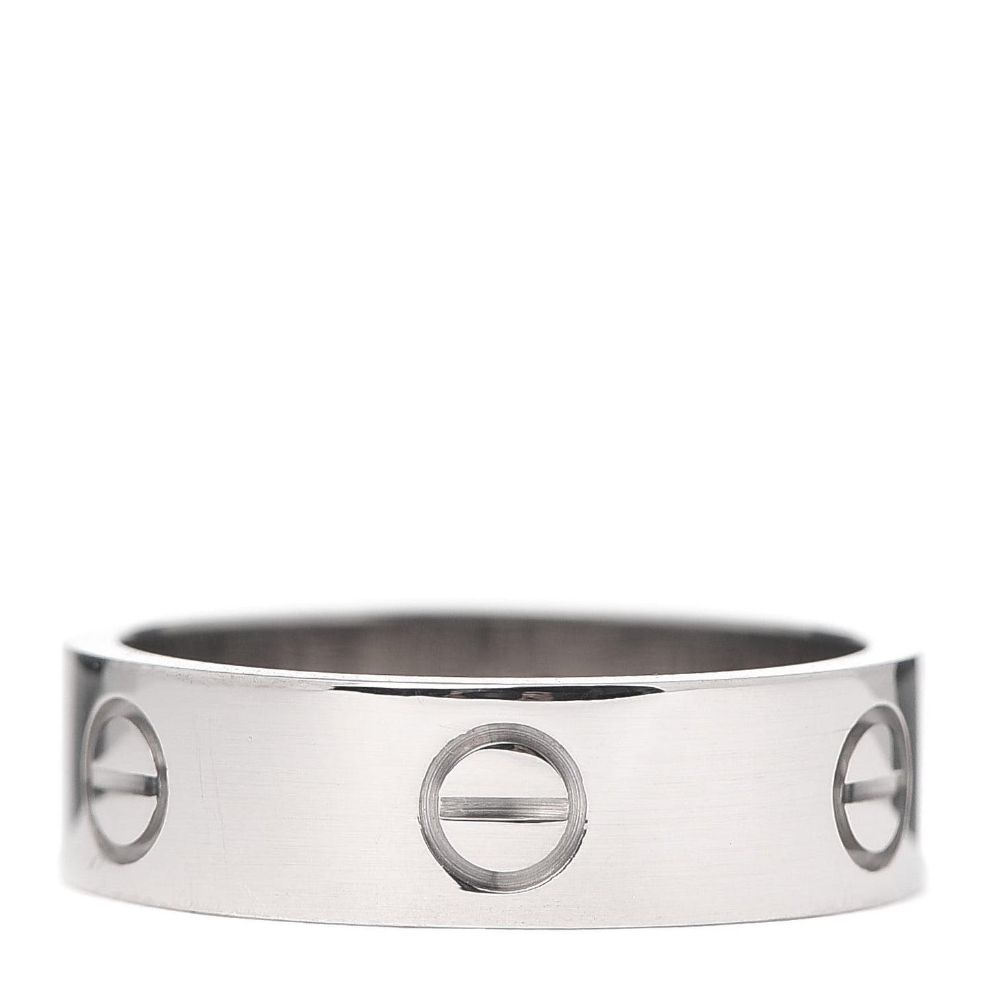 18K White Gold 5.5mm LOVE Ring 58 8.25