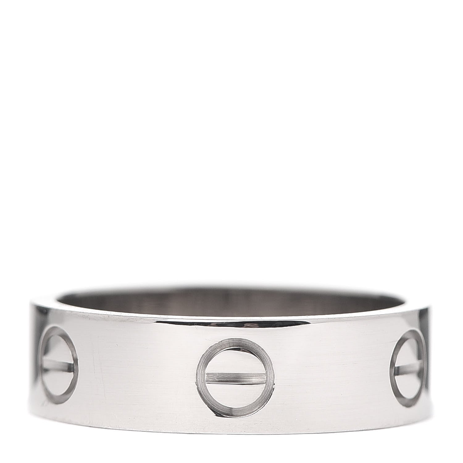 Cartier 18K White Gold 5.5mm LOVE Ring 58 8.25 3 of 5