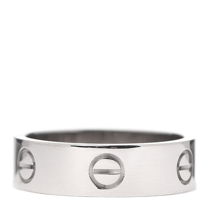 Cartier 18K White Gold 5.5mm LOVE Ring 58 8.25 3 of 5