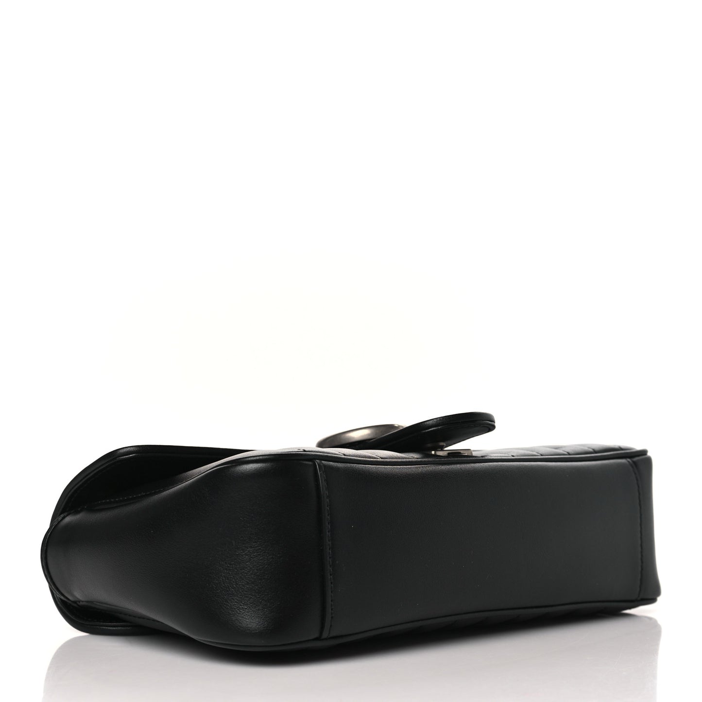 Calfskin Matelasse Aria Small GG Marmont Shoulder Bag Black
