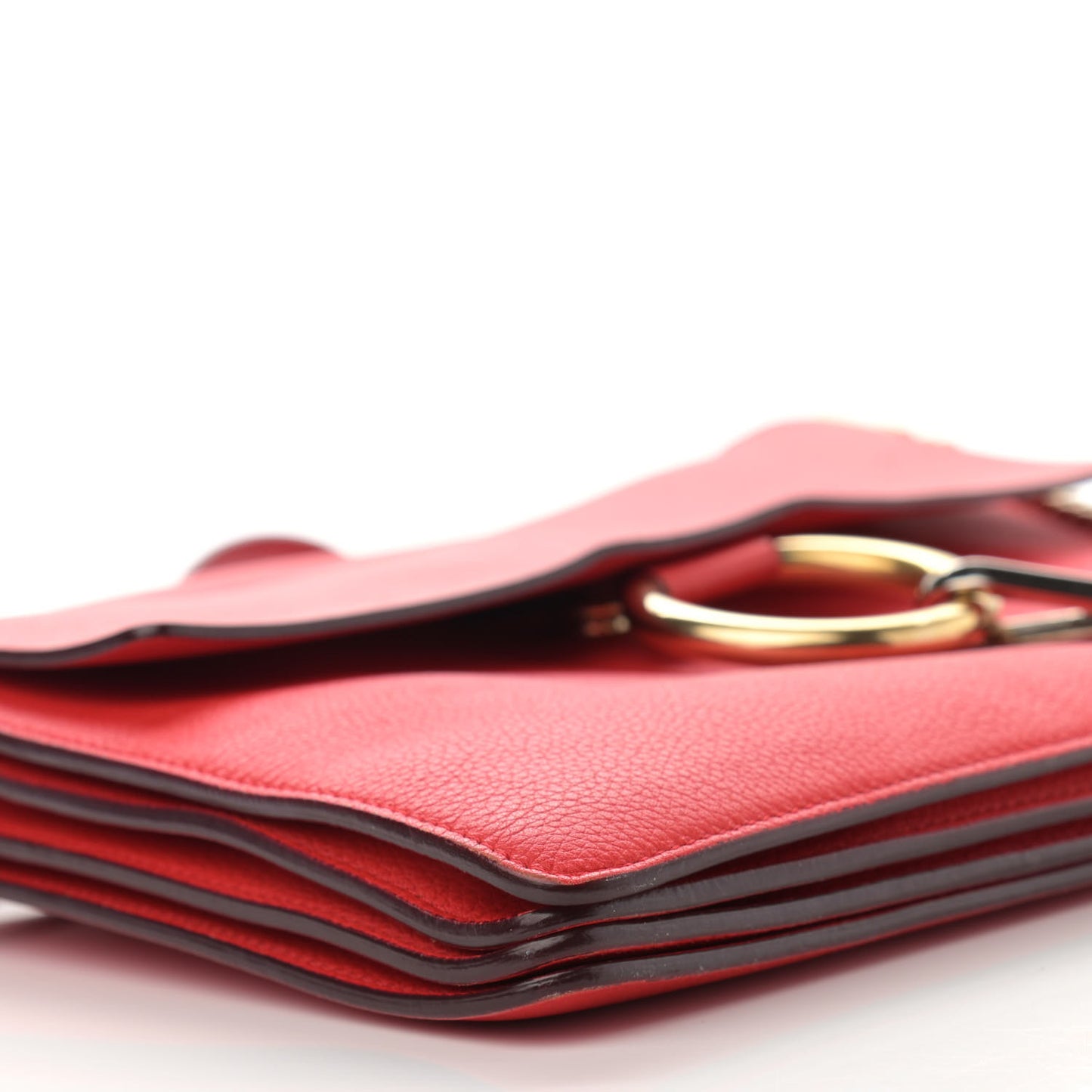 Calfskin Medium Faye Shoulder Bag Red