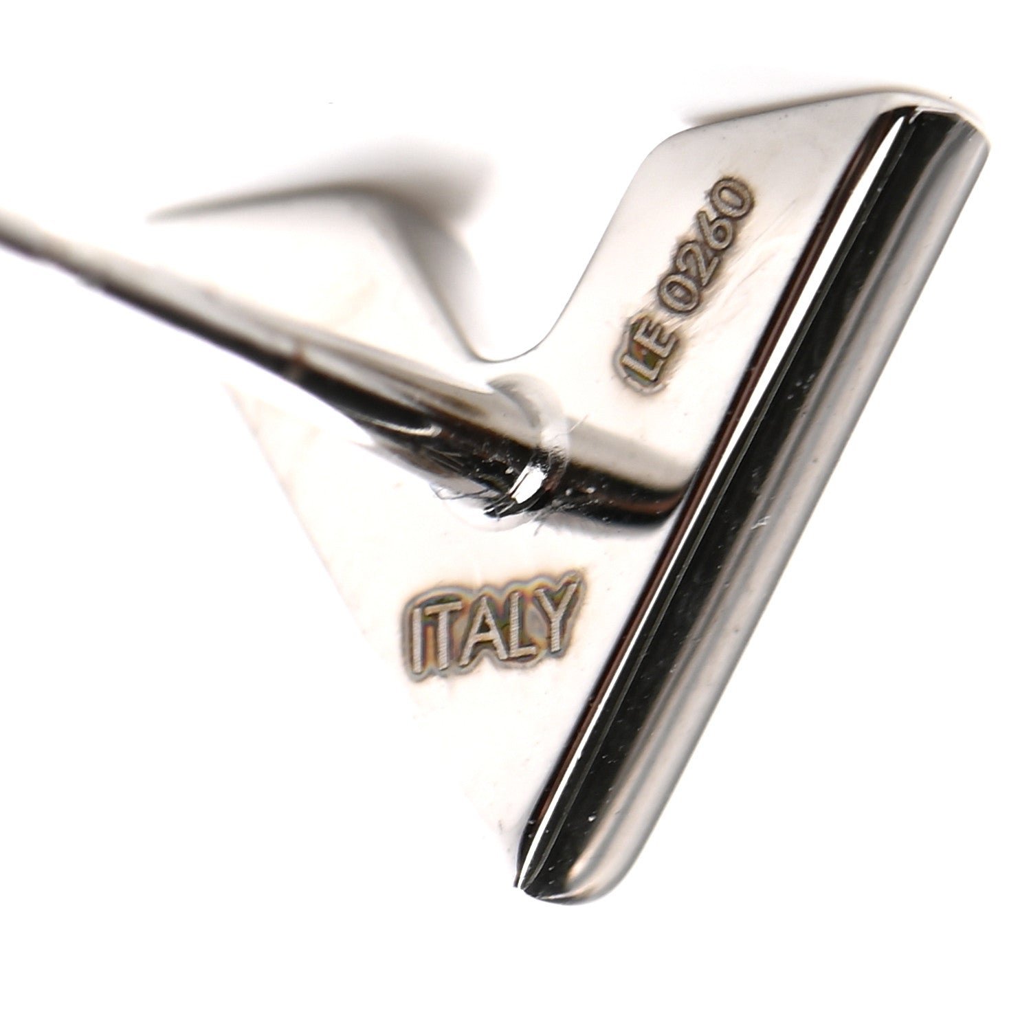 Louis Vuitton Essential V Stud Earrings Silver 4 of 4