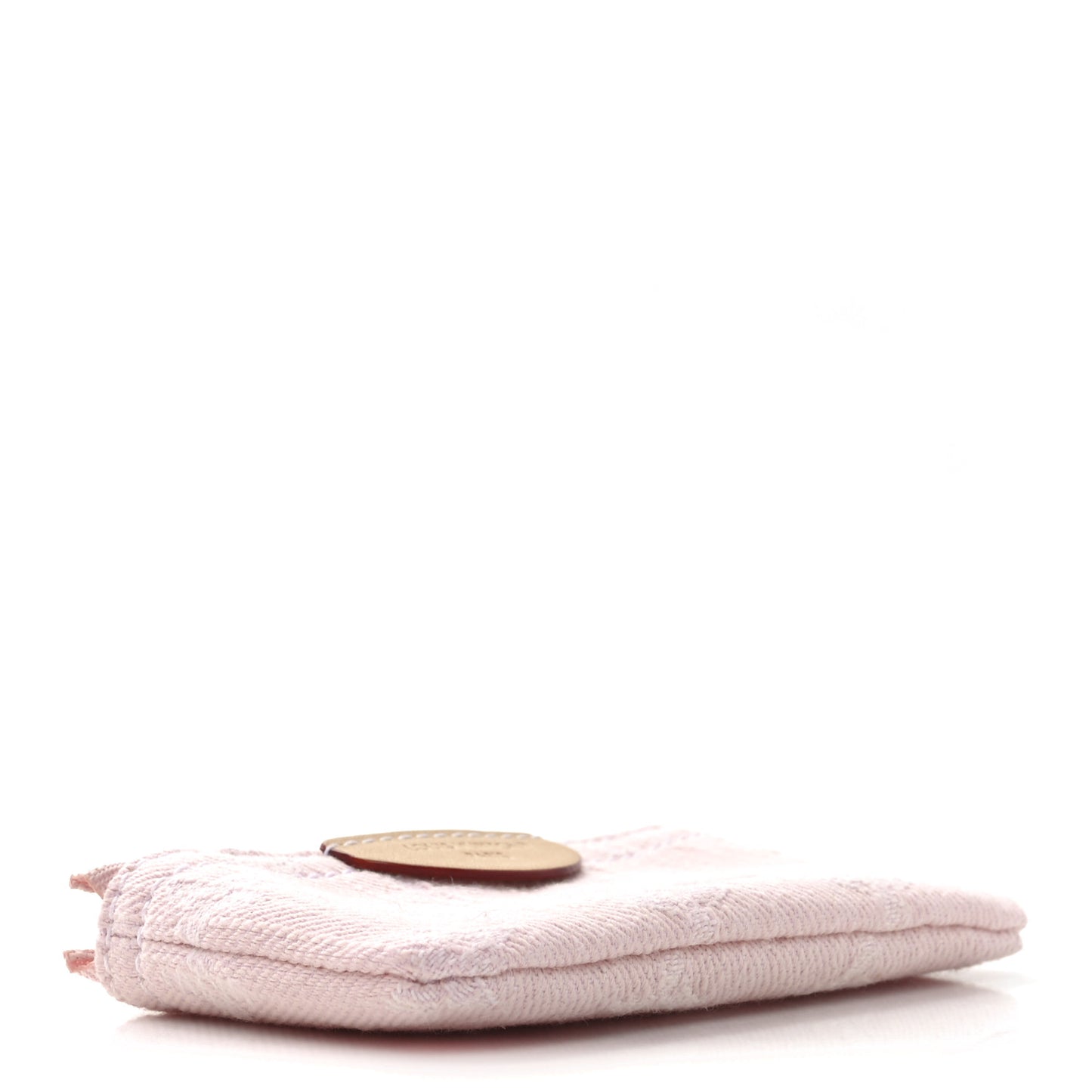 Monogram Denim Key Pouch Washed Pink