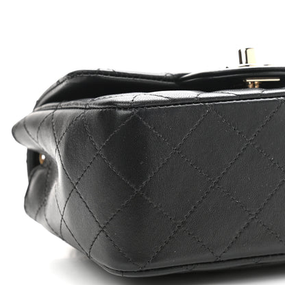 Chanel Lambskin Quilted Mini Square Flap Black 8 of 9
