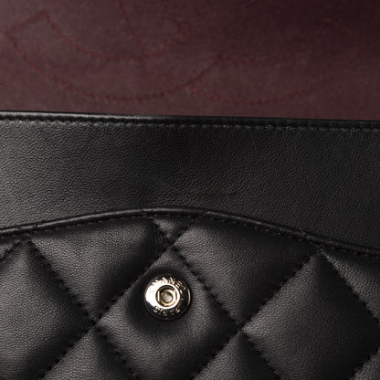 Chanel Lambskin Quilted Jumbo Double Flap Black 8 of 16