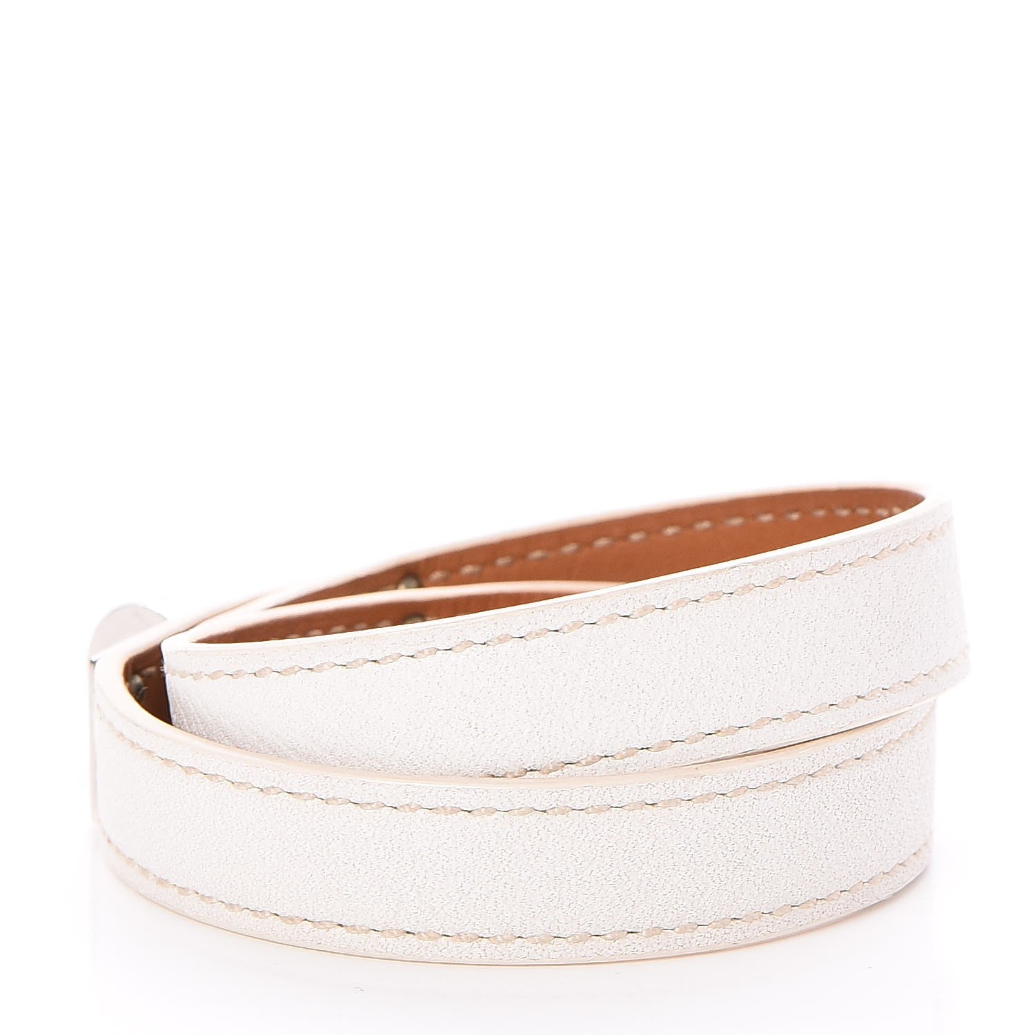 Hermes Epsom Kelly Double Tour Bracelet S White 3 of 6