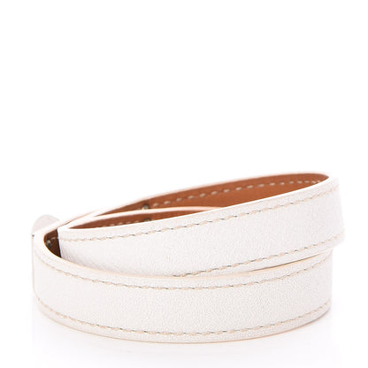 Hermes Epsom Kelly Double Tour Bracelet S White 3 of 6