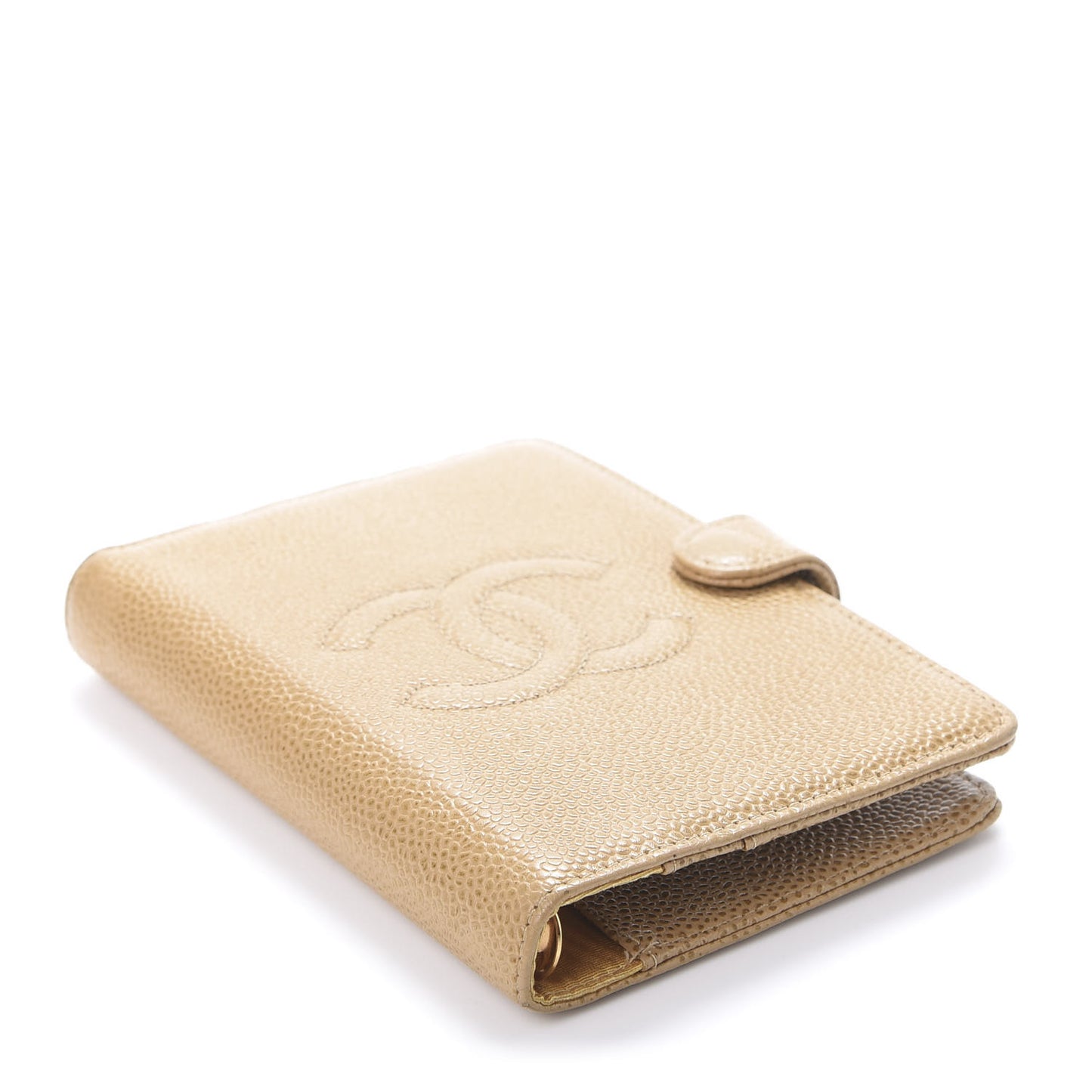 Caviar Timeless CC Ring Agenda Planner Beige