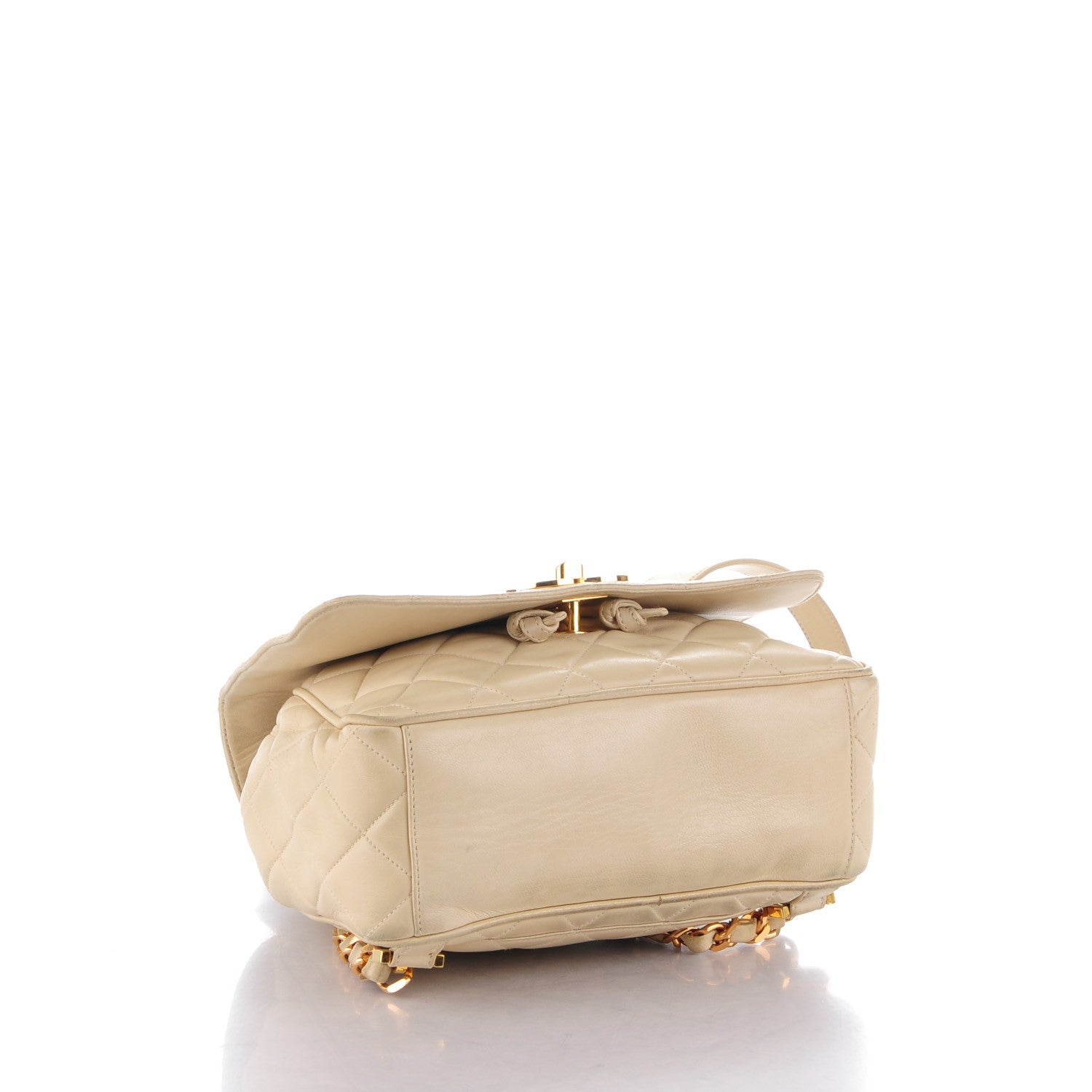 Chanel Lambskin Quilted Backpack Beige Clair 3 of 12