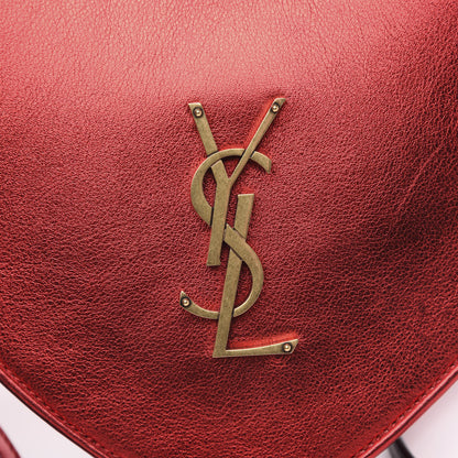 Saint Laurent Metallic Calfskin Heart Monogram Crossbody Black Rouge 8 of 11