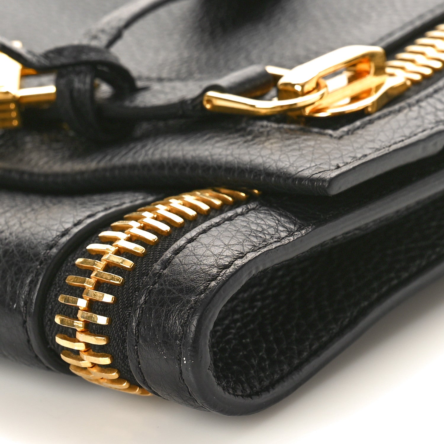Tom Ford Pebbled Calfskin Alix Zip Crossbody Black 9 of 9