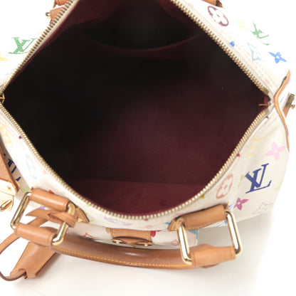 Louis Vuitton Monogram Multicolor Speedy 30 White 5 of 15