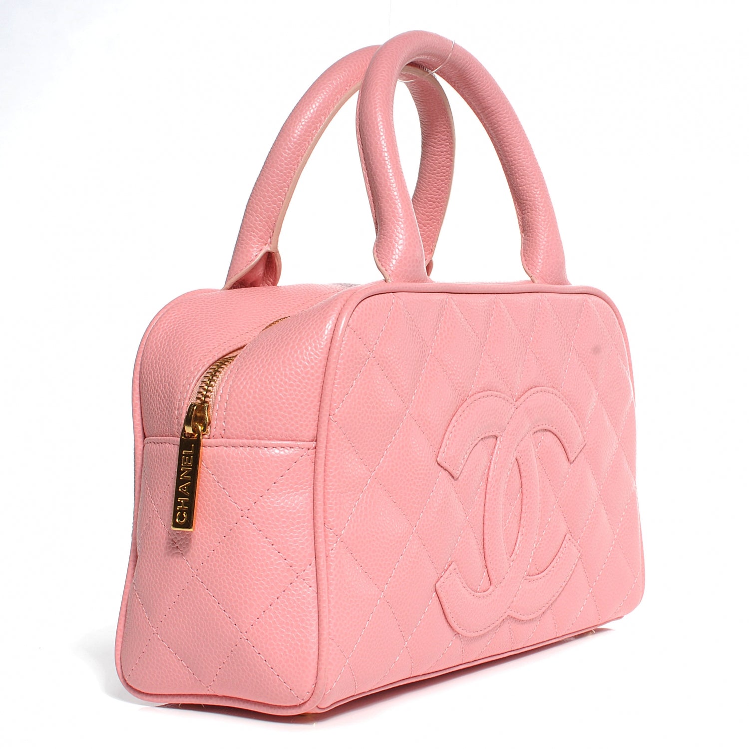 Chanel Caviar Quilted Small Bowler Pink 4 of 9