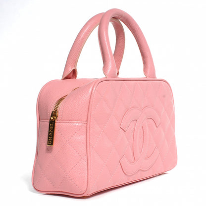 Chanel Caviar Quilted Small Bowler Pink 4 of 9