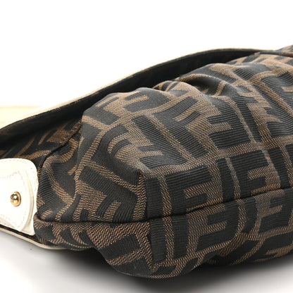 Fendi Zucca Cuoio Lucido Small Chef Shoulder Bag Tobacco White 8 of 10