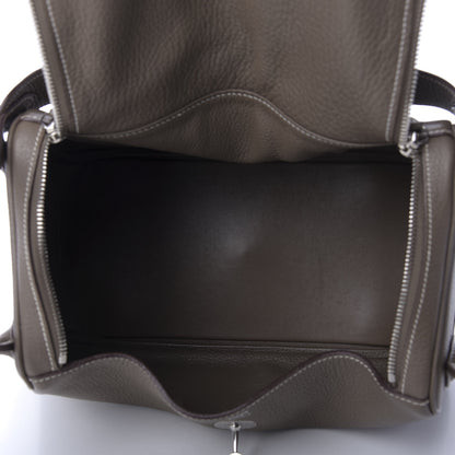 Hermes Taurillon Clemence Lindy 30 Etoupe 5 of 8