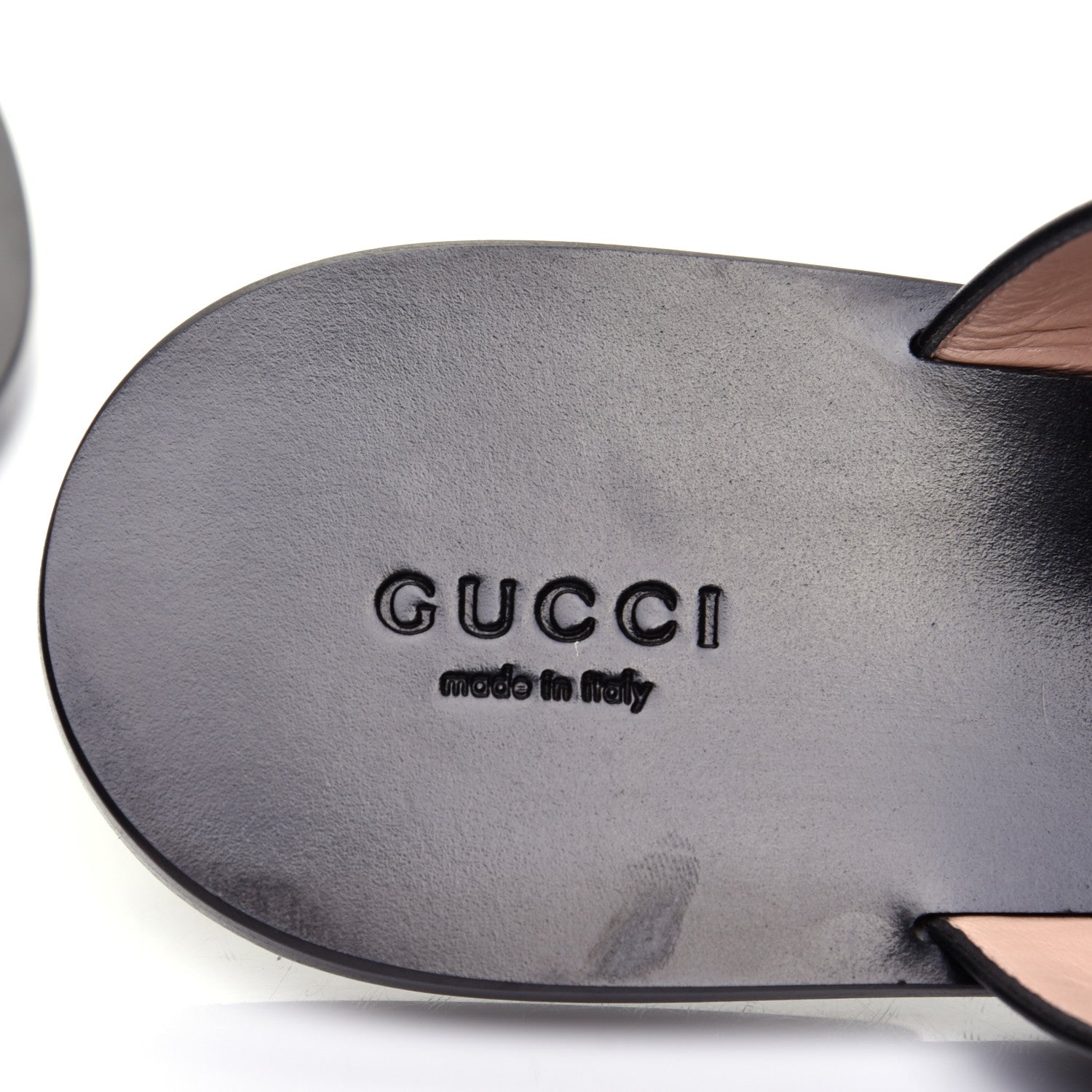 Gucci Calfskin GG Marmont Thong Sandals 40 Black 6 of 12