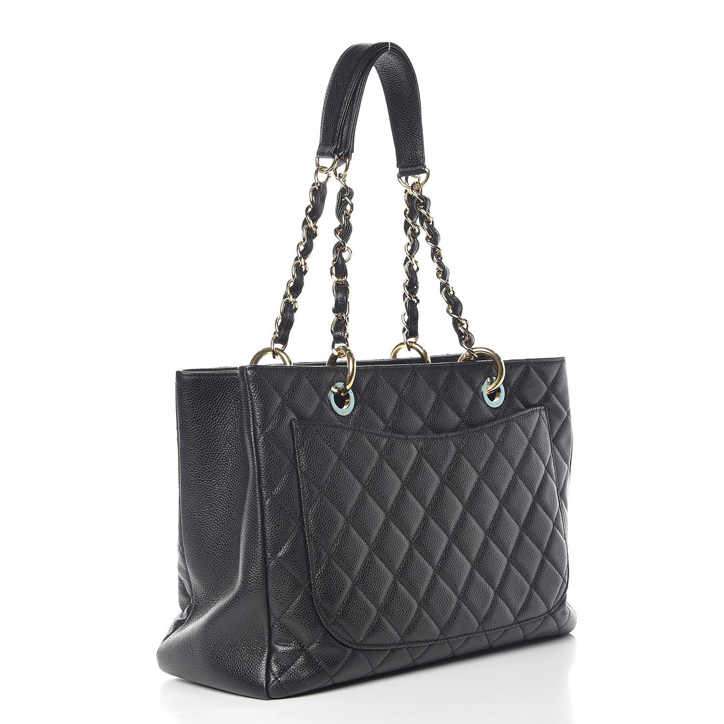 Caviar Quilted Grand Shopping Tote GST Black