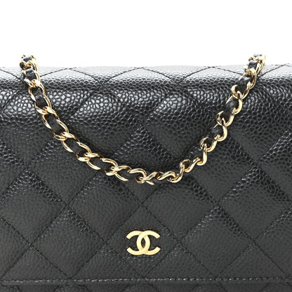 Chanel Caviar Quilted Wallet On Chain WOC Black 9 of 11