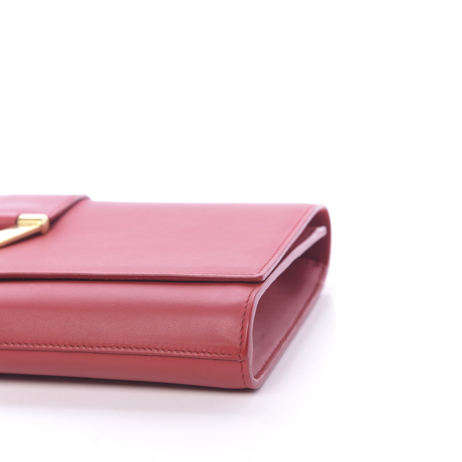 Saint Laurent Calfskin Classic Y Ligne Clutch Red 8 of 11