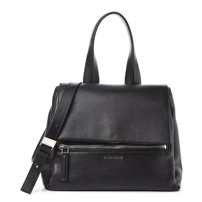 Givenchy Waxy Grained Calfskin Medium Pandora Pure Flap Bag Black 1 of 7