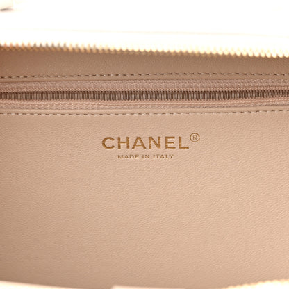 Chanel Caviar Quilted Large CC Filigree Vanity Case White 7 of 14