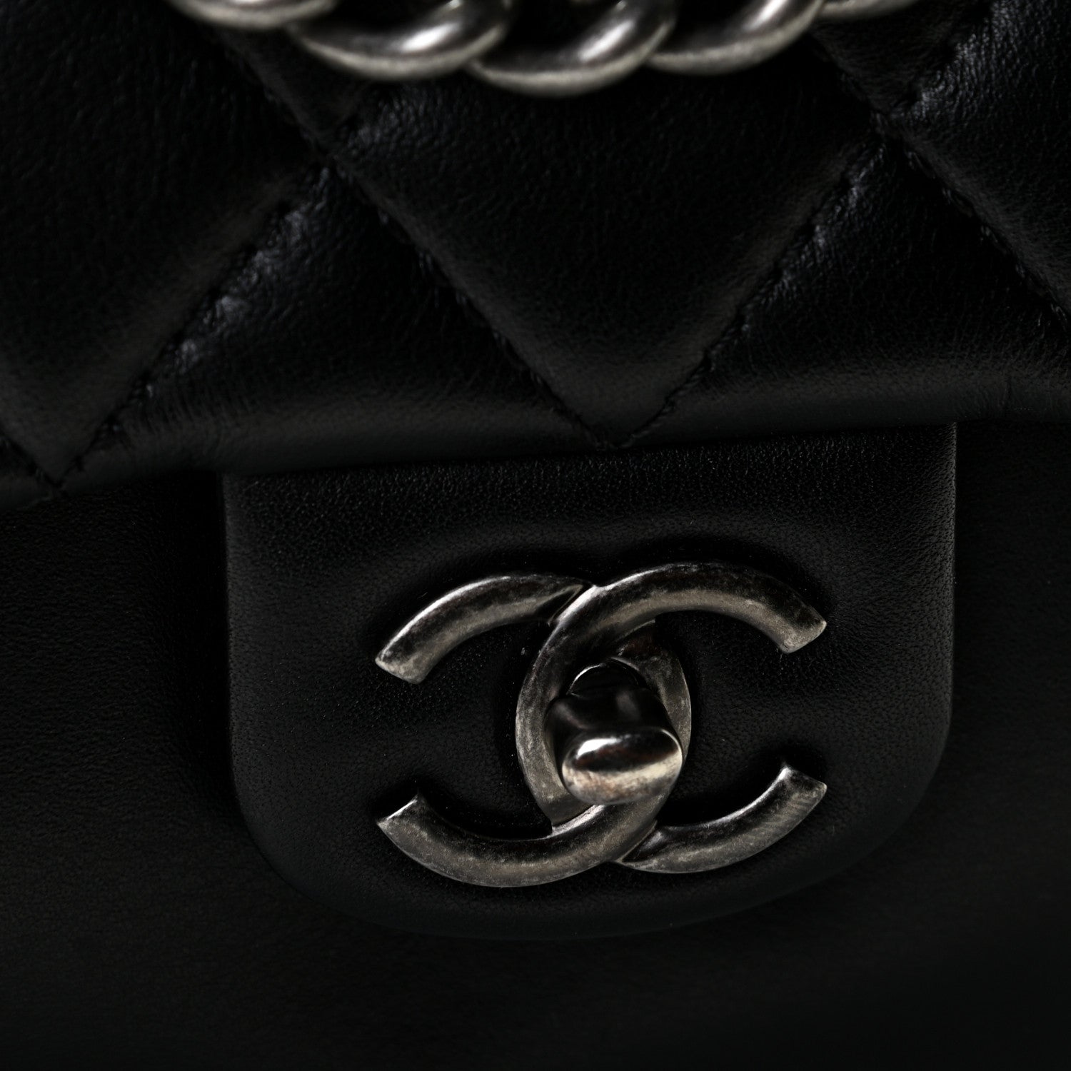 Chanel Calfskin Quilted Medium Rock My Shoulder Flap Black 8 of 8
