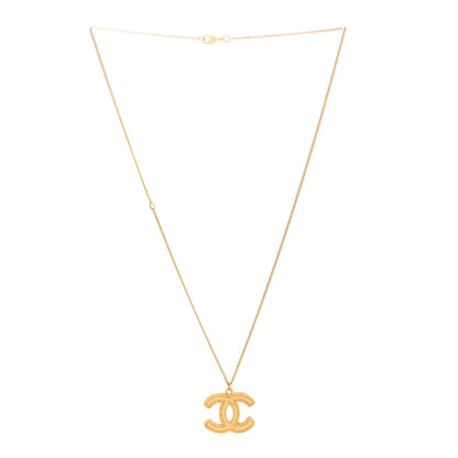 Chanel CC Necklace Matte Gold 3 of 5