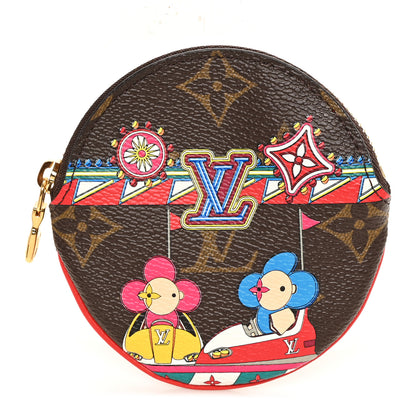 Louis Vuitton Monogram 2020 Christmas Animation Bumper Cars Round Coin Purse Coquelicot 1 of 7