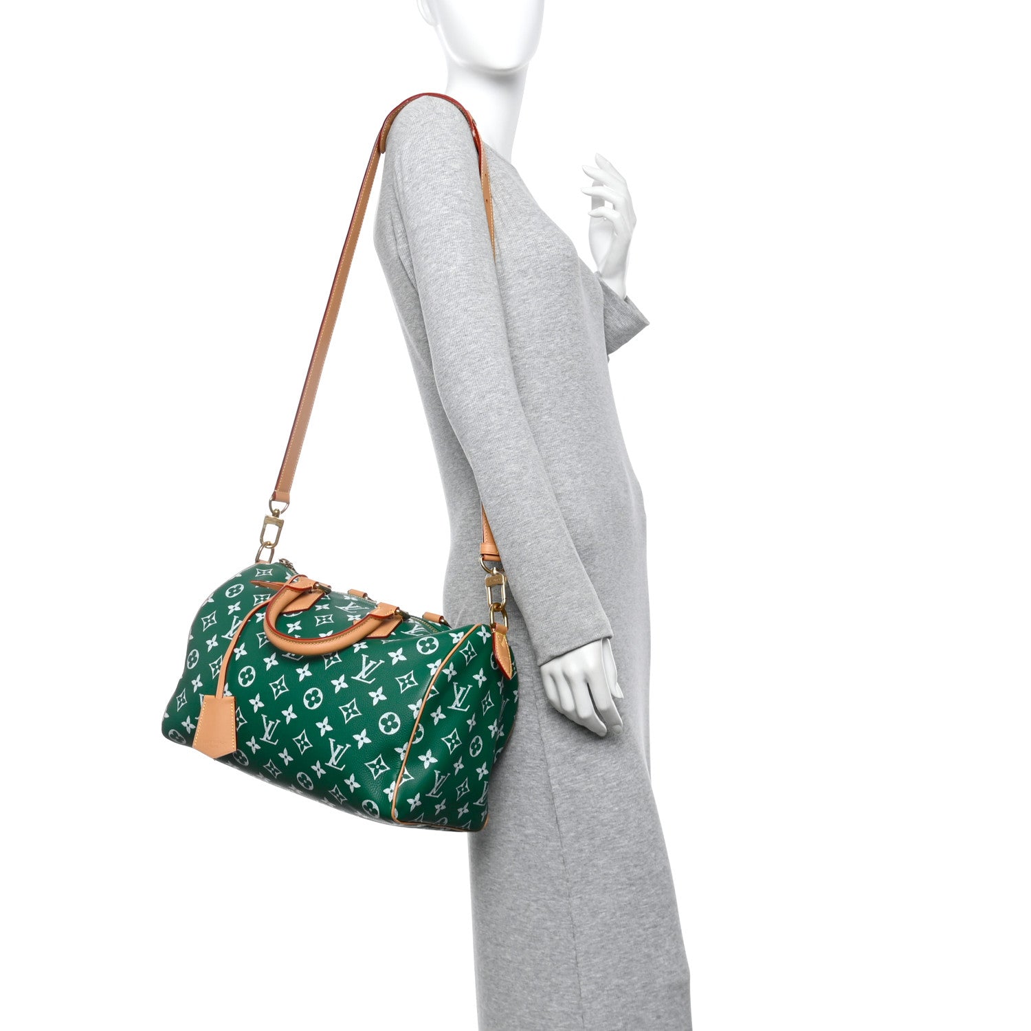 Louis Vuitton Calfskin Monogram Speedy P9 Bandouliere 30 Green 2 of 13