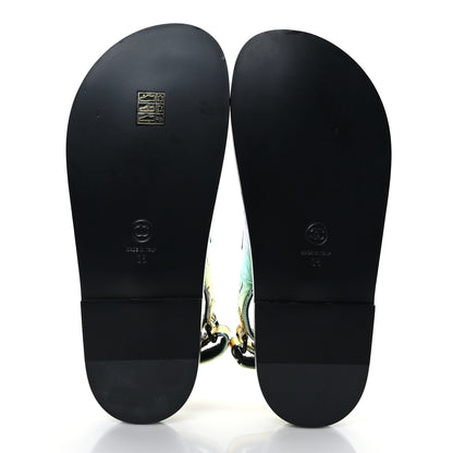 Chanel Laminated Lambskin Printed CC Dad Sandals 38 Multicolor 5 of 8