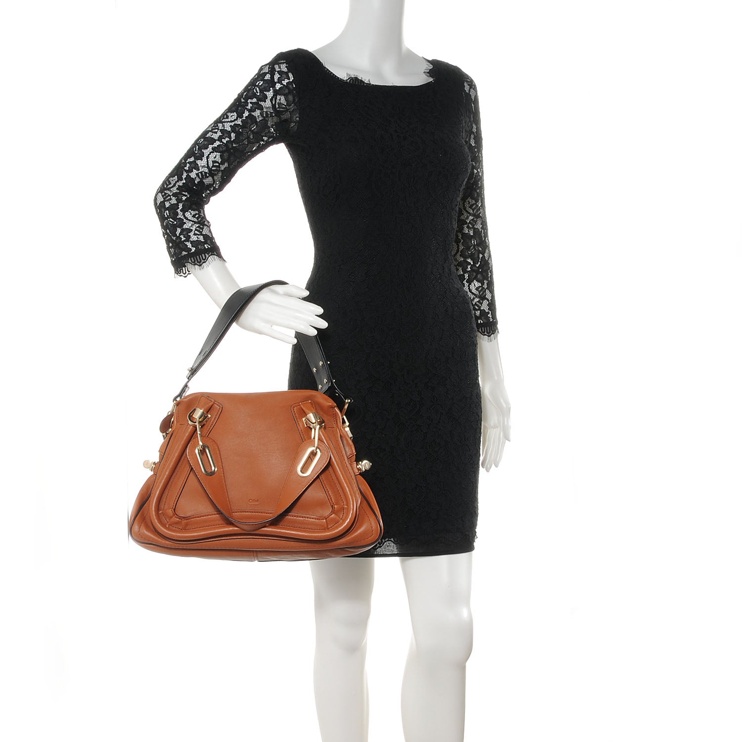 Chloe Leather Medium Military Paraty Armagnac 2 of 9