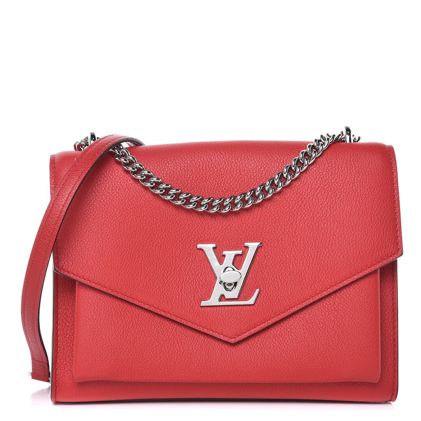Soft Calfskin Mylockme Chain Bag BB Rubis