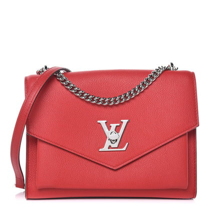 Louis Vuitton Soft Calfskin Mylockme Chain Bag BB Rubis 1 of 9