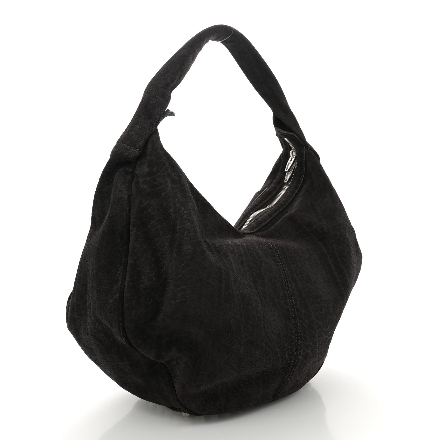 Alexander Wang Suede Morgan Hobo Black Silver Hardware 3 of 9