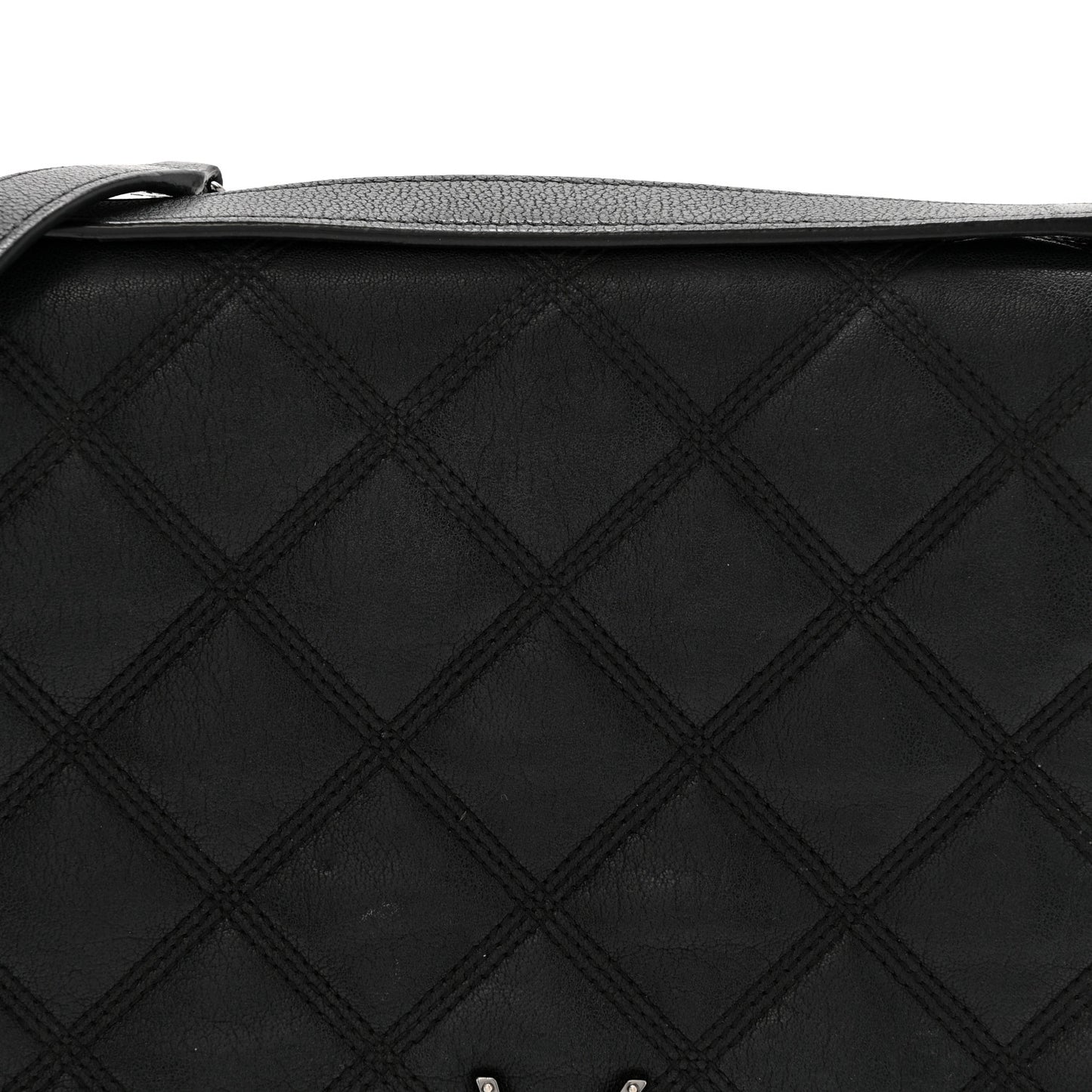 Lambskin Quilted Small Becky Chain Bag Black