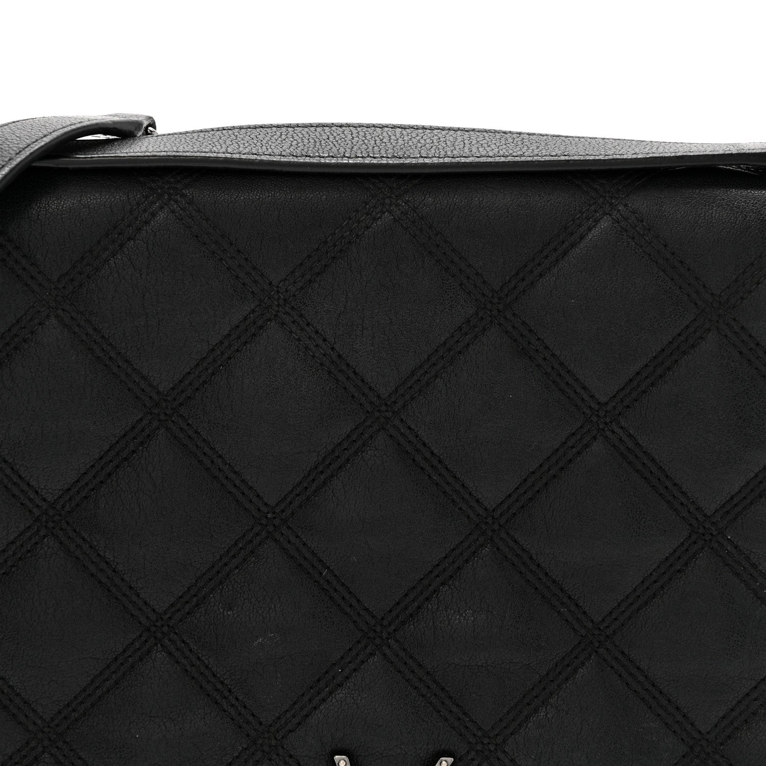 Saint Laurent Lambskin Quilted Small Becky Chain Bag Black 8 of 15