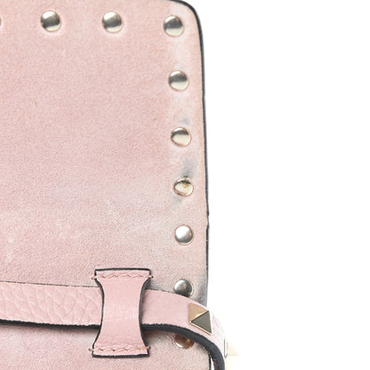 Valentino Garavani Pebbled Calfskin Medium Rockstud Flip Lock Crossbody Bag Rose Quartz 11 of 15