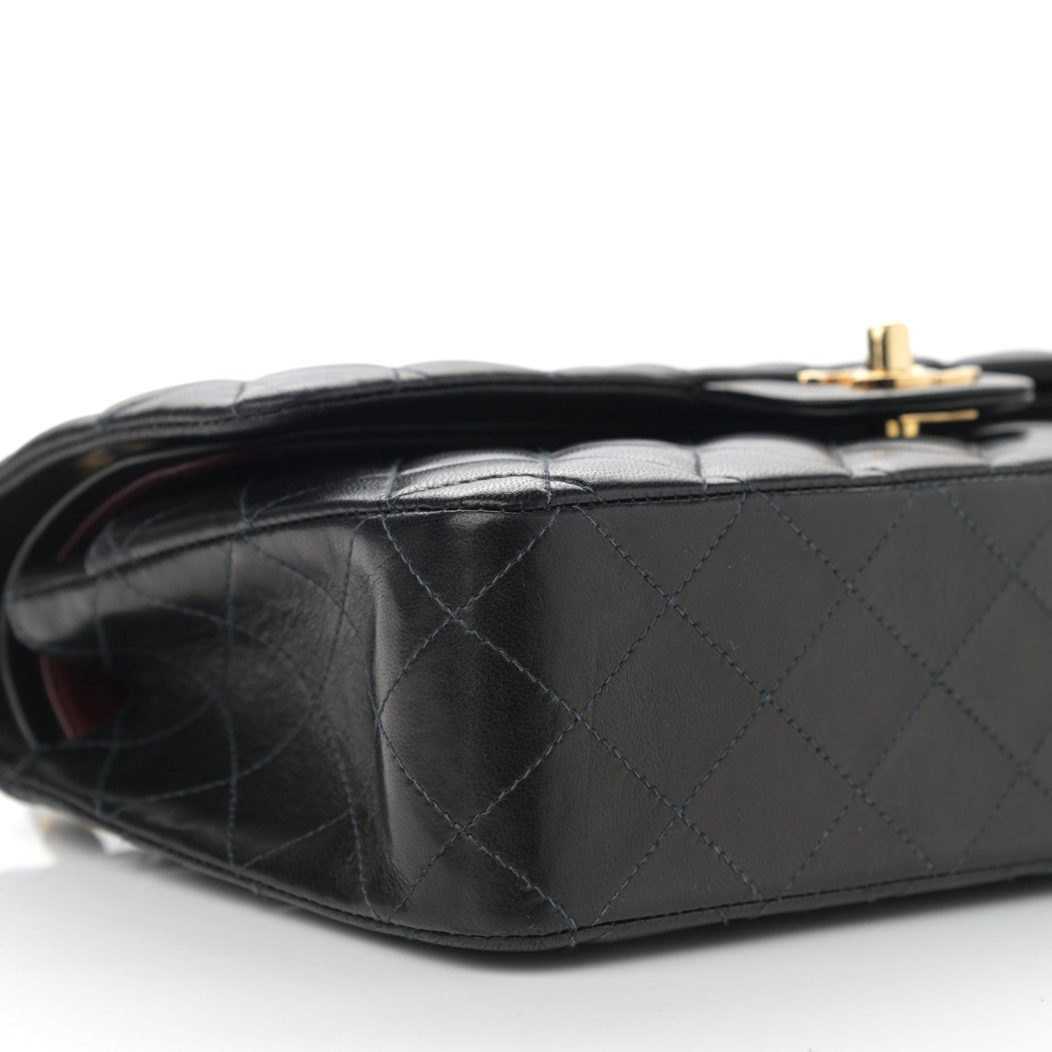 Chanel Lambskin Quilted Medium Double Flap Black 10 of 15