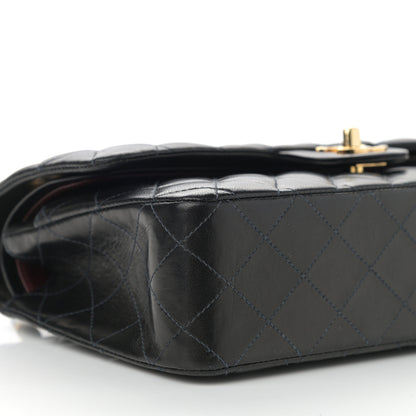 Chanel Lambskin Quilted Medium Double Flap Black 10 of 15
