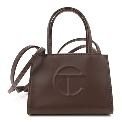 Telfar Vegan Leather Small Shopping Bag Chocolate 1 of 9