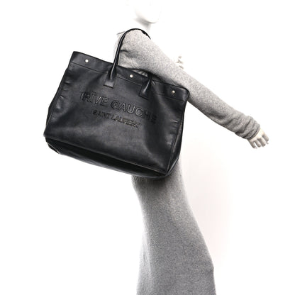 Saint Laurent Vitello Rive Gauche Large Tote Black 2 of 11