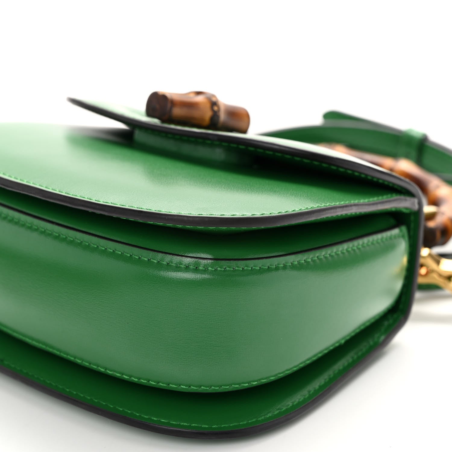 Gucci Boarded Dyana Lux Calfskin Mini Bamboo 1947 Top Handle Bag Spring Green 9 of 10