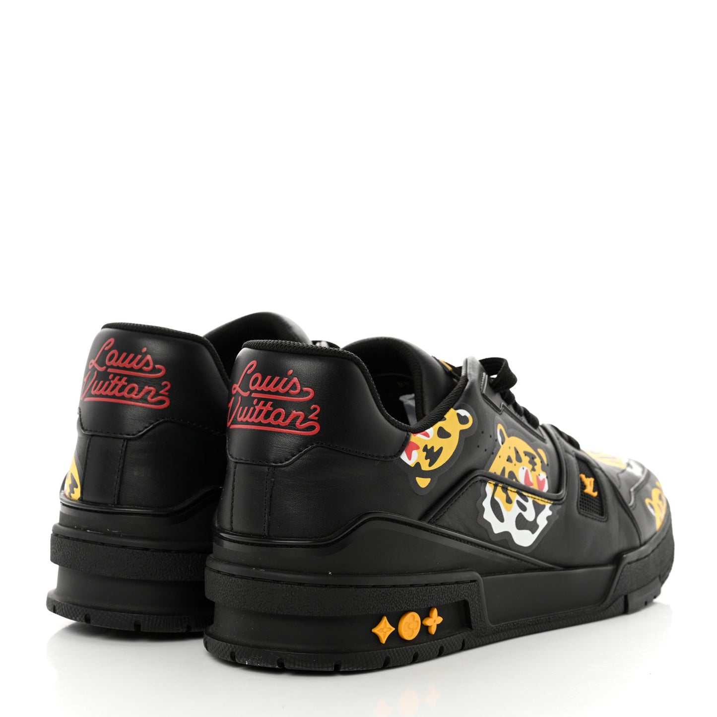 x NIGO Calfskin Printed LV Trainer Sneaker 9 Black